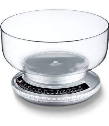 Korona 76115 Roy srebrna mechaniczna waga kuchenna, Tara, 20 x 20 x 14 cm