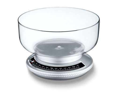 Korona 76115 Roy srebrna mechaniczna waga kuchenna, Tara, 20 x 20 x 14 cm