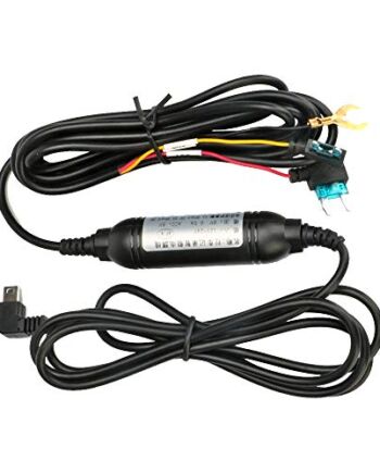 Jansite Zestaw Hardwire do kamery Dash Cam – kabel 3 m z portem mini i micro USB do kamery samochodowej, przewód zasilający ładowarki samochodowej 12 V-24 V do 5 V