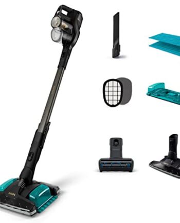 Philips Seria 8000 Odkurzacz Bezprzewodowy - Odkurza I Myje podłogę Oraz Higieniczne Urządzenie Do Czyszczenia Podłóg Z Nasadką Zasysającą 360°, Do 80 Minut Pracy Na Jednym Ładowaniu (XC8347/01)