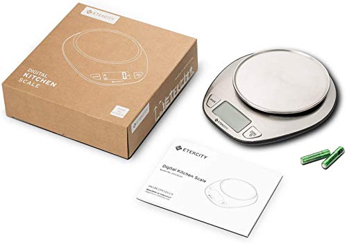 Etekcity EK4352H Profesjonalna Waga Kuchenna Cyfrowa z Wysoką Precyzją Do 1 G, Stal Szlachetna, 5 kg, Srebrny - obrazek 2