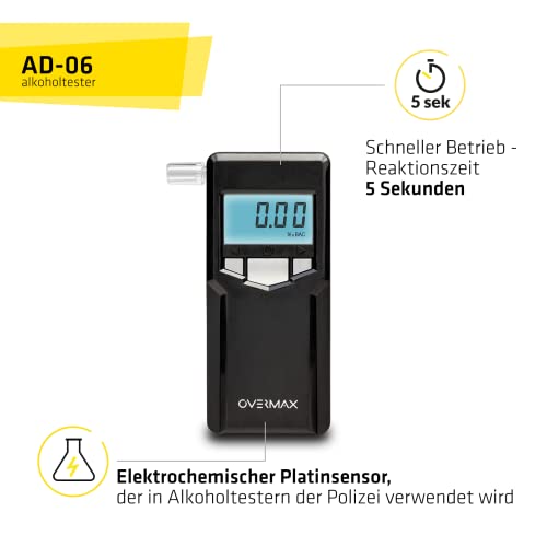 OVERMAX AD-06 Alkomat Professional, elektrochemiczny czujnik platyny, - obrazek 6
