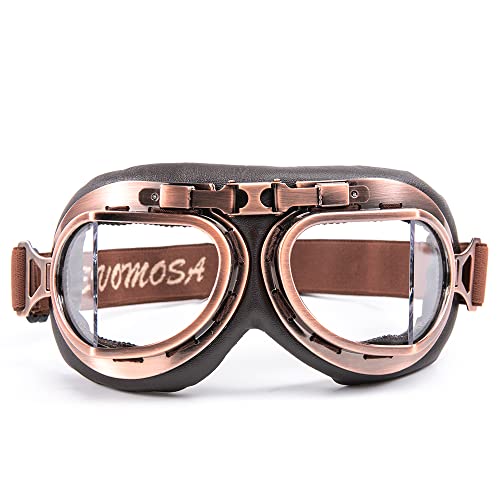evomosa Gogle motocyklowe w stylu vintage, do jazdy na motocyklu, do j