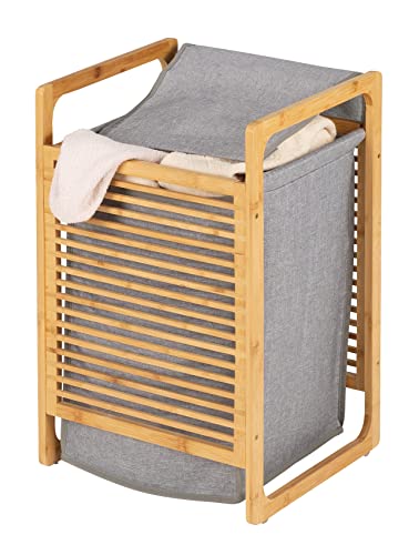 WENKO Kosz na pranie Bahari z bambusa, kosz na pranie, 43 l - obrazek 3