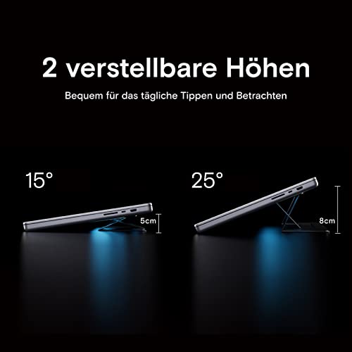 MOFT Stojak na MacBooka o 2 wysokościach, chłodzenie grafitowe, ulepszony klej bez śladów, pasuje do laptopów bez dolnych otworów wentylacyjnych, regulowany - obrazek 7