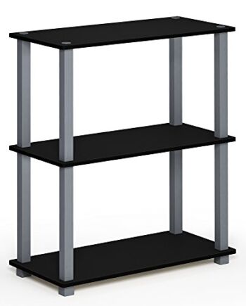 Furinno Półki beznarzędziowe, drewno, czarny/szary, jeden rozmiar