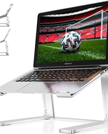 Newaner Stojak na laptopa z regulacją wysokości, aluminiowy, podwyższenie stojaka, kompatybilny z notebookami (10-17 cali) komputerami w tym MacBook Pro/Air Surface Lenovo Hp Asus Acer Dell MSI Samsung