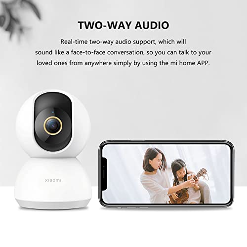 Xiaomi Smart Camera C300, kamera monitorująca z asystentem głosowym, inteligentne wykrywanie człowieka AI, dwukierunkowy dźwięk, tryb prywatności, noktowizor, kompatybilny z Google i Alexa, Biały - obrazek 7