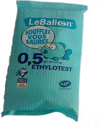 Alkomat certyfikowany NF X 20702 – Lot de 50