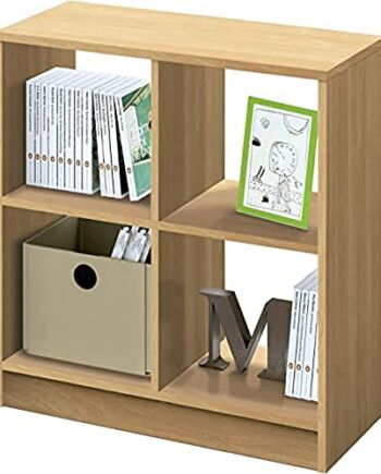 Muebles Pitarch Regał Turín, płyta wiórowa z cząstek stałych i melaminy o dużej gęstości, dąb, foki