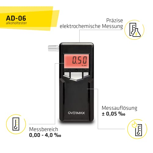OVERMAX AD-06 Alkomat Professional, elektrochemiczny czujnik platyny, - obrazek 5
