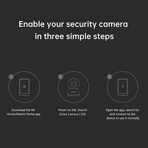 Xiaomi Smart Camera C300, kamera monitorująca z asystentem głosowym, inteligentne wykrywanie człowieka AI, dwukierunkowy dźwięk, tryb prywatności, noktowizor, kompatybilny z Google i Alexa, Biały - obrazek 2