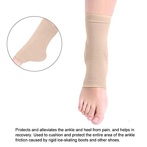 Rękaw ochronny na kostkę, miękki elastyczny rękaw ochronny silikonowa podkładka oddychająca pięta na stopy skarpeta do butów łyżworolki szyny szelki - obrazek 9