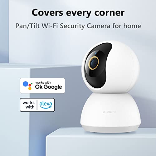 Xiaomi Smart Camera C300, kamera monitorująca z asystentem głosowym, inteligentne wykrywanie człowieka AI, dwukierunkowy dźwięk, tryb prywatności, noktowizor, kompatybilny z Google i Alexa, Biały - obrazek 5