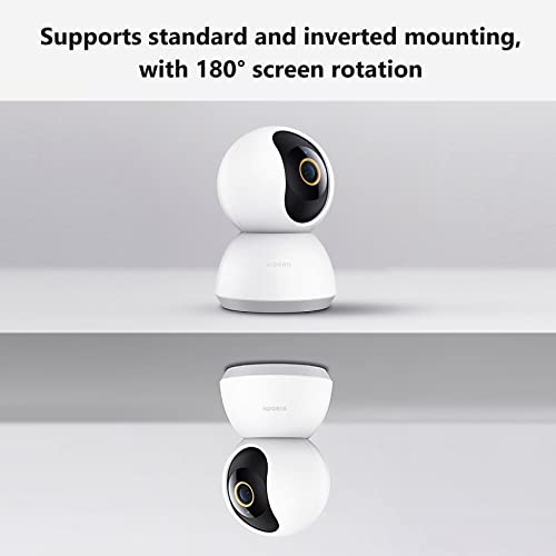 Xiaomi Smart Camera C300, kamera monitorująca z asystentem głosowym, inteligentne wykrywanie człowieka AI, dwukierunkowy dźwięk, tryb prywatności, noktowizor, kompatybilny z Google i Alexa, Biały - obrazek 3