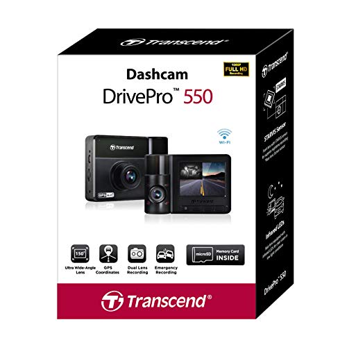 Transcend Kamera samochodowa DrivePro 550B 64 GB Full HD z dwoma obiektywami - obrazek 2