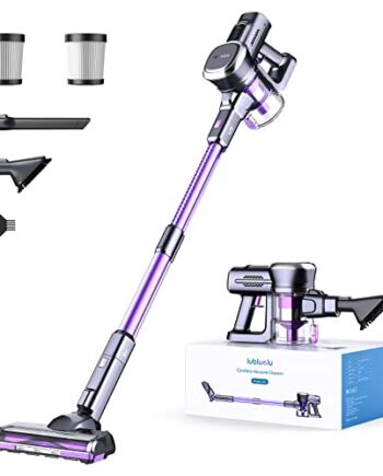 Odkurzacz akumulatorowy | Odkurzacz bezprzewodowy Lubluelu 25 000 Pa | Wolnostojący odkurzacz | 50 minut Czas pracy | 120 000 obr./min | Odkurzacz w sztyfcie do sierści zwierząt, dywanów i laminatów