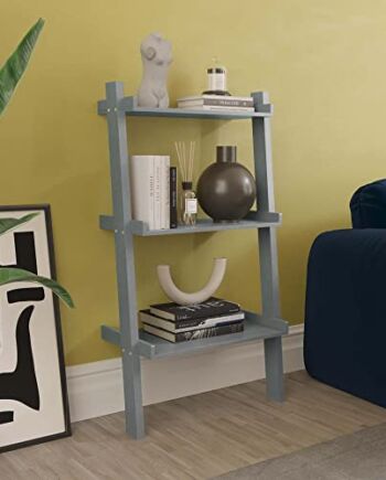 Vida Designs York 3-poziomowy regał drabinowy pochylona półka ekspozycyjna meble do salonu (szary)