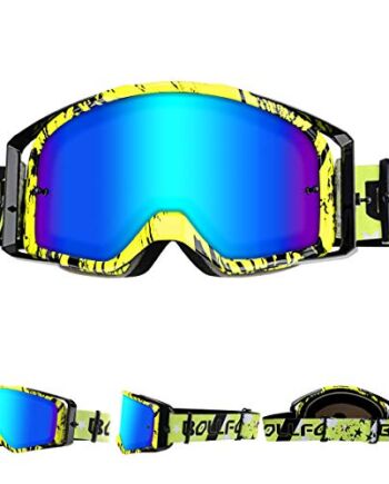 WholeFire Gogle motocyklowe, ATV Dirt Bike Off Road Racing MX jazda konna, UV400 okulary motocrossowe do sportów na świeżym powietrzu