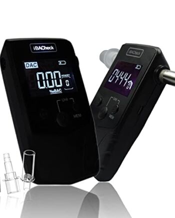 iBACheck Elektroniczny etylotest z odłączanym akumulatorem do ładowania. Cyfrowy alkomat z szybą szybą. Dokładność Etylotest Kompaktowy, przyjazny dla użytkownika