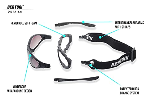 BERTONI Fotochromowe okulary motocyklowe z polaryzacją okulary ochronn - obrazek 3