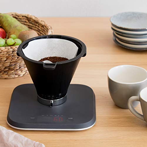 Wilfa SPLASH waga kuchenna – waga cyfrowa o pojemności 5 kg, powierzchnia pokryta silikonem, wyświetlacz LCD, czarna - obrazek 7