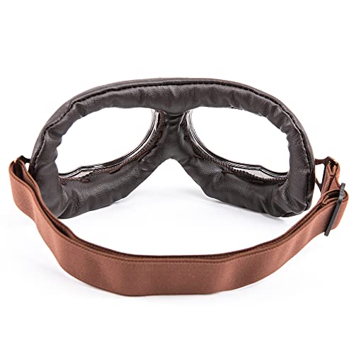 evomosa Gogle motocyklowe w stylu vintage, do jazdy na motocyklu, do j - obrazek 4