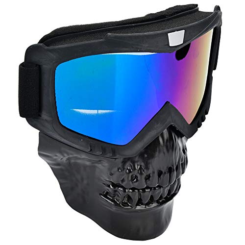 Alomejor Kask motocyklowy, gogle motocyklowe, maska na twarz z okularami, ochrona przed promieniowaniem UV, okulary do jazdy konnej, do sportów na świeżym - obrazek 2