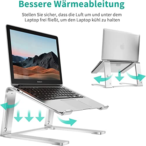Newaner Stojak na laptopa z regulacją wysokości, aluminiowy, podwyższenie stojaka, kompatybilny z notebookami (10-17 cali) komputerami w tym MacBook Pro/Air Surface Lenovo Hp Asus Acer Dell MSI Samsung - obrazek 5
