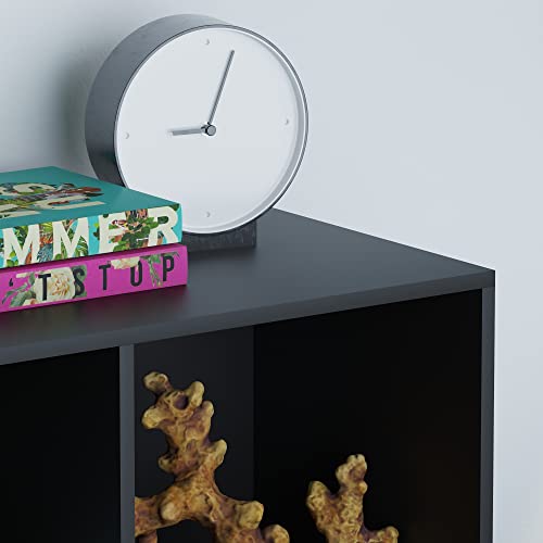 Vida Designs Durham Cube regał do przechowywania, organizer do salonu, półka na książki, meble do domu, biura, 4 kostki, czarny) - obrazek 5