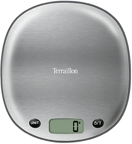 Terraillon 14505 waga kuchenna, funkcja „tara”, wskaźnik cieczy, wycięcie na uchwycie, do 5 kg, macaron, stal nierdzewna, lukrecja, czarna - obrazek 8