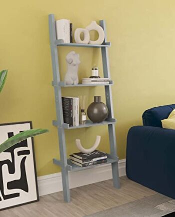 Amazon Brand - Movian - York 4-poziomowy regał drabinkowy, 56 x 29 x 154 cm, szary