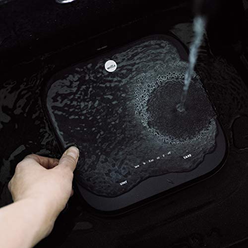 Wilfa SPLASH waga kuchenna – waga cyfrowa o pojemności 5 kg, powierzchnia pokryta silikonem, wyświetlacz LCD, czarna - obrazek 6