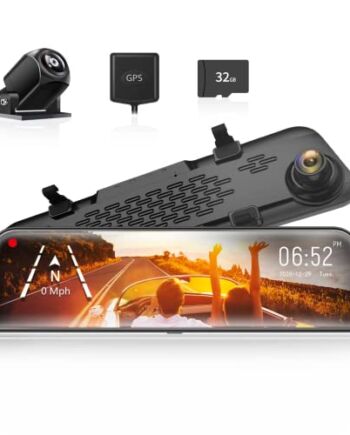 WOLFBOX Lustrzana kamera samochodowa przednia tylna 12" Full HD ekran