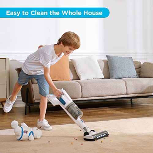 Eureka BR5 Odkurzacz akumulatorowy, lekki, bezprzewodowy, duża siła ssania, silnik bezszczotkowy 250 W, odkurzacz 2 w 1, ze szczotką do twardych podłóg i dywanów - obrazek 3