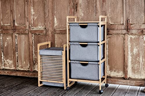 WENKO Kosz na pranie Bahari z bambusa, kosz na pranie, 43 l - obrazek 4