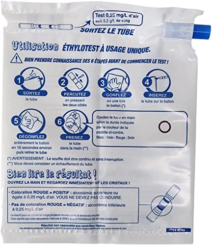 Zestaw 4 jednorazowych eterylotestów - Le Ball - 0,5g/l - Norma NF - obrazek 4