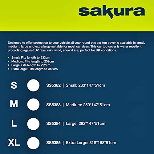 Sakura SS5383 średnioszara osłona samochodowa - ochrona przed zamarzan - obrazek 5