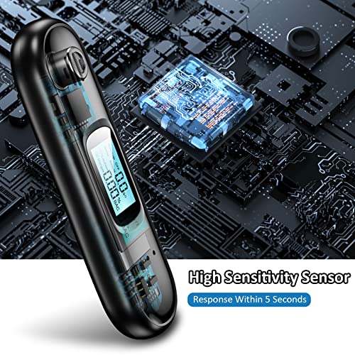 iPatio Alkomat, profesjonalny alkomat z cyfrowym wyświetlaczem LED, przenośny miernik promili, ładowanie przez USB - obrazek 7