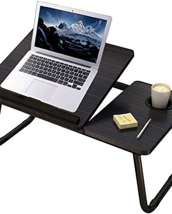 Uniguardian składany stolik pod laptopa do czytania, na śniadanie, z uchwytem na napoje