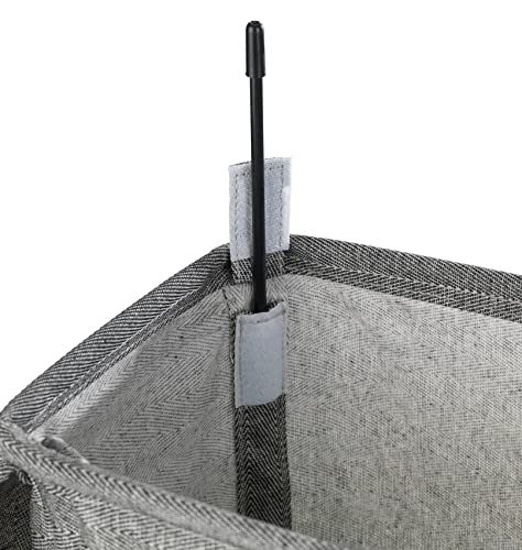 Wenko Corno Prime kosz na pranie z pokrywką, pojemność: 43 l, poliester, 18 x 60 x 40 cm, czarny - obrazek 3