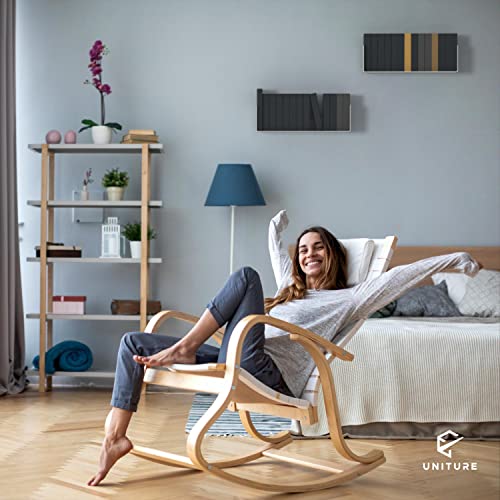 UNITURE® - 2-pak białych półek na książki - pływające półki na książki - obrazek 5