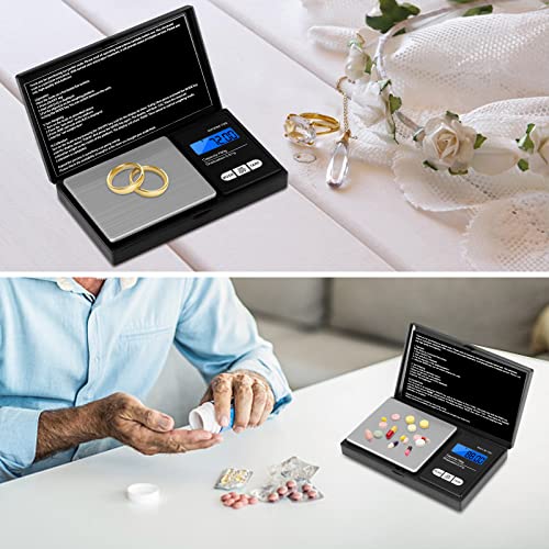 Vinabo waga precyzyjna 700 g / 0,01g, waga kuchenna, przenośna waga biżuterii, waga kieszonkowa Pro, z wyświetlaczem LCD i 7 jednostkami, funkcja tary, do kuchni, kawy - obrazek 5