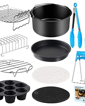 YINGRACE Zestaw 12 akcesoriów do frytkownicy na gorące powietrze, 8 ca