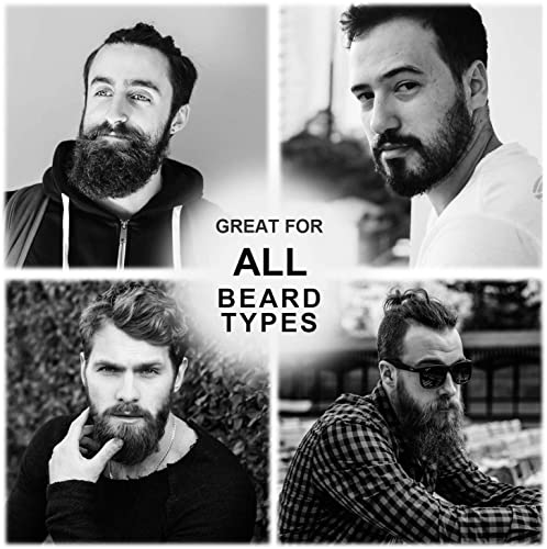 Natural Boar Bristle profesjonalny grzebień do brody i profesjonalny zestaw nożyczek do pielęgnacji brody, nanoszenie olejku do brody Beard Brush dla mężczyzn do pielęgnacji brody i projektowania drewniany grzebień kieszonkowy - obrazek 3