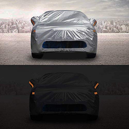 Big Ant pokrowiec samochodowy, 100% wodoszczelna plandeka samochodowa do Tesla Model 3, 6 warstw materiału, ochrona przed kurzem, deszczem, promieniowaniem UV, zadrapaniami - obrazek 2