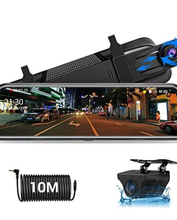 Jansite lusterko wsteczne z kamerą samochodową 10'' ekran dotykowy FHD