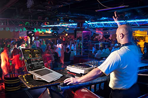 Pronomic LTS-21 stojak na laptopa 2 w 1 – pionowy uchwyt zapewnia bezpieczną pionową podstawę – umożliwia korzystanie z złożonego laptopa – do notebooków o maksymalnej grubości 17 mm – srebrny - obrazek 9