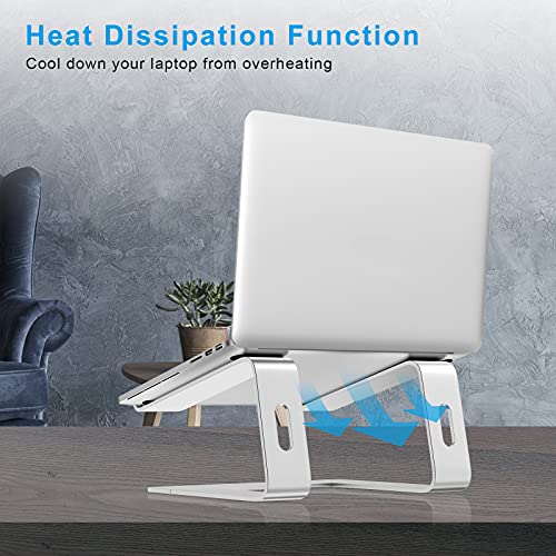 BoYata Przenośny stojak na laptopy i notebooki, z wentylacją, kompatybilny z ekranami 10~15,9 cala): MacBook Pro / Air, HP, Dell, Lenovo, Samsung, Acer, Huawei MateBook, kolor srebrny - obrazek 5
