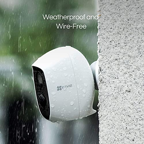 EZVIZ Bezprzewodowa kamera IP 1080p, do monitoringu, zewnętrzna kamera Wi-Fi, akumulator o pojemności 5500 mAh, wykrywanie ruchu PIR, widoczność w nocy, dwukierunkowe audio, dostępna IP65, C3A - obrazek 5